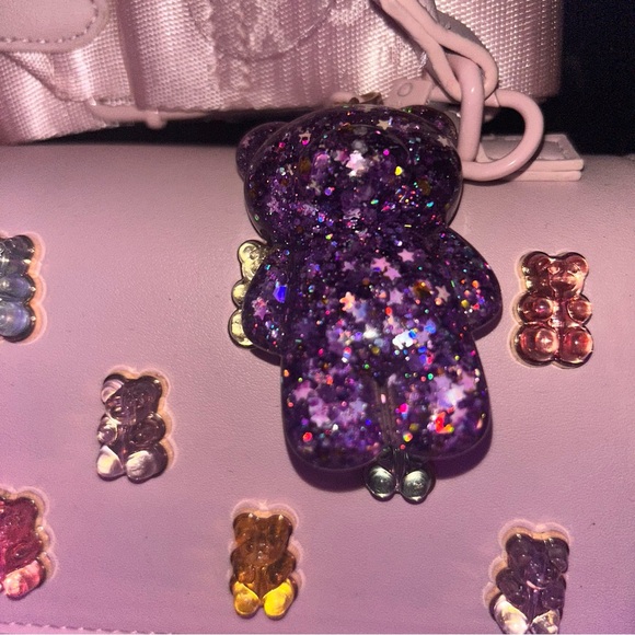 pink glitter Gummy Bears Betsey Johnson cross body purse Limited edition HTF - Picture 2 of 6